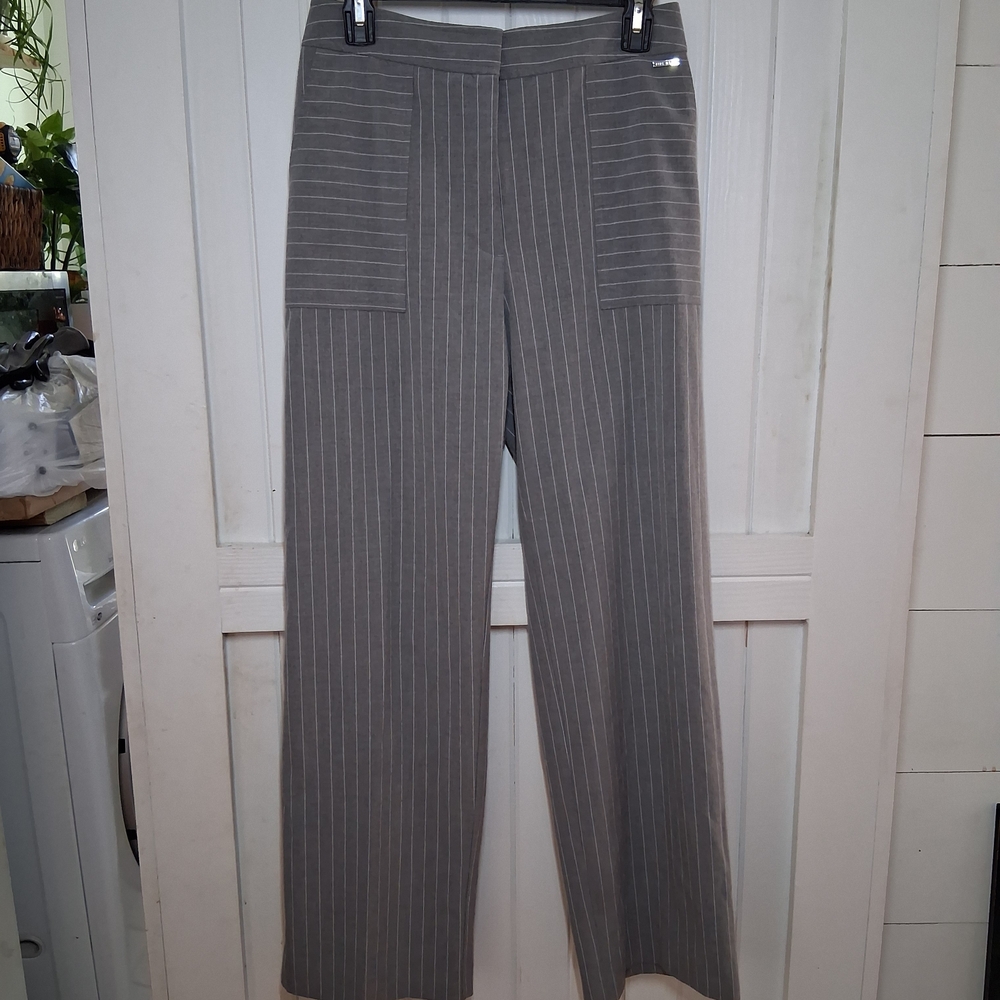 Nine West Gray Striped Pants